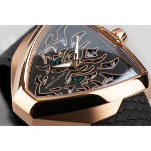 hamilton ventura skeleton dragon – schwarz 42mm rosé