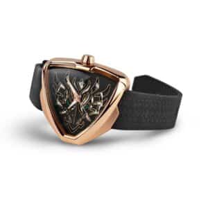 hamilton ventura skeleton dragon – schwarz 42mm rosé