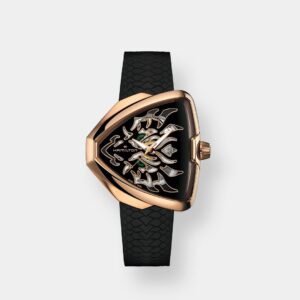 hamilton ventura skeleton dragon – schwarz 42mm rosé