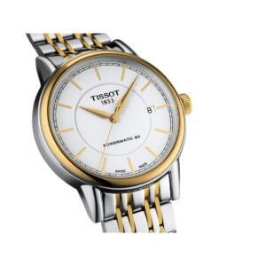 tissot carson powermatic 80 herren – automatikuhr in gold & silber