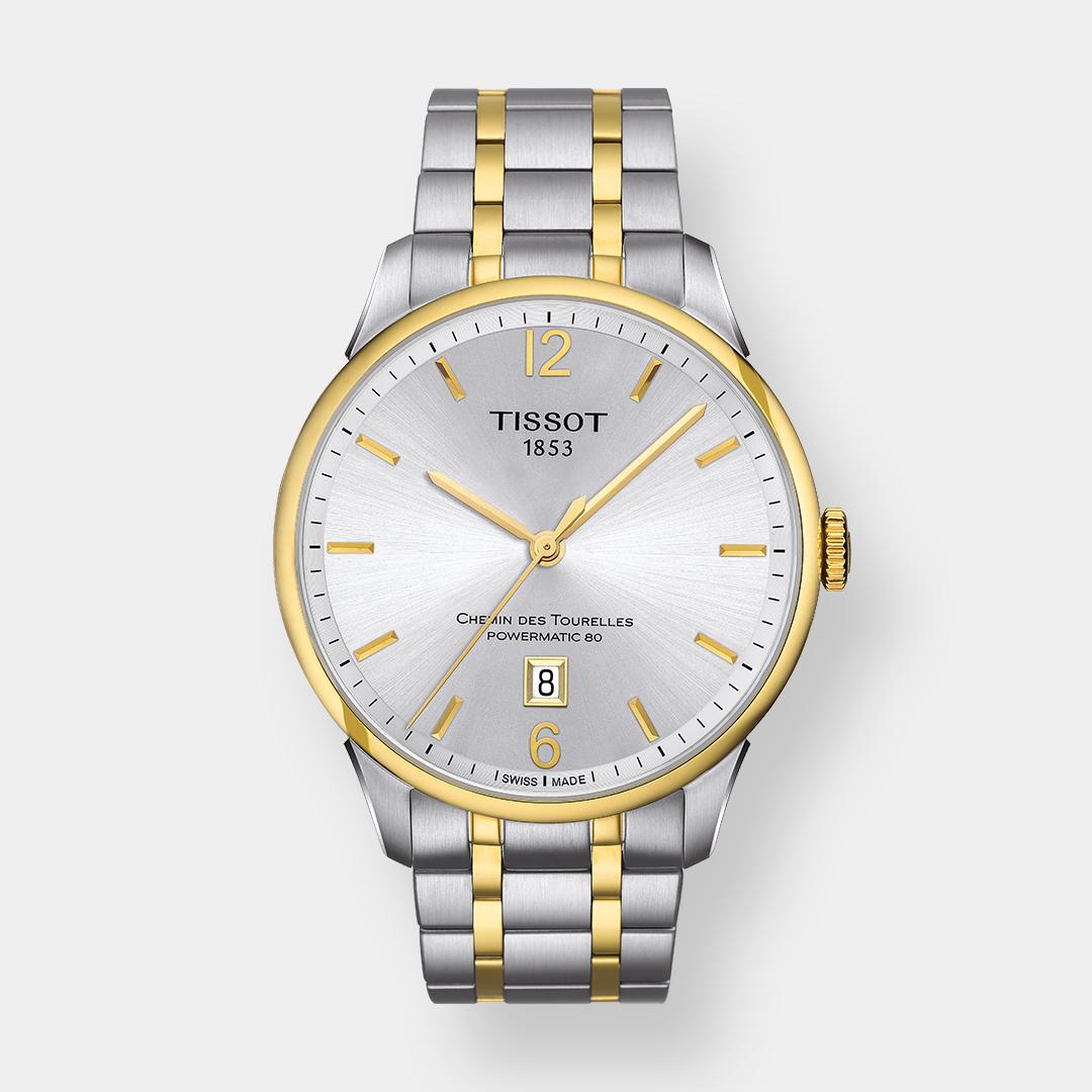tissot chemin powermatic 80 – automatik silber gold 42mm