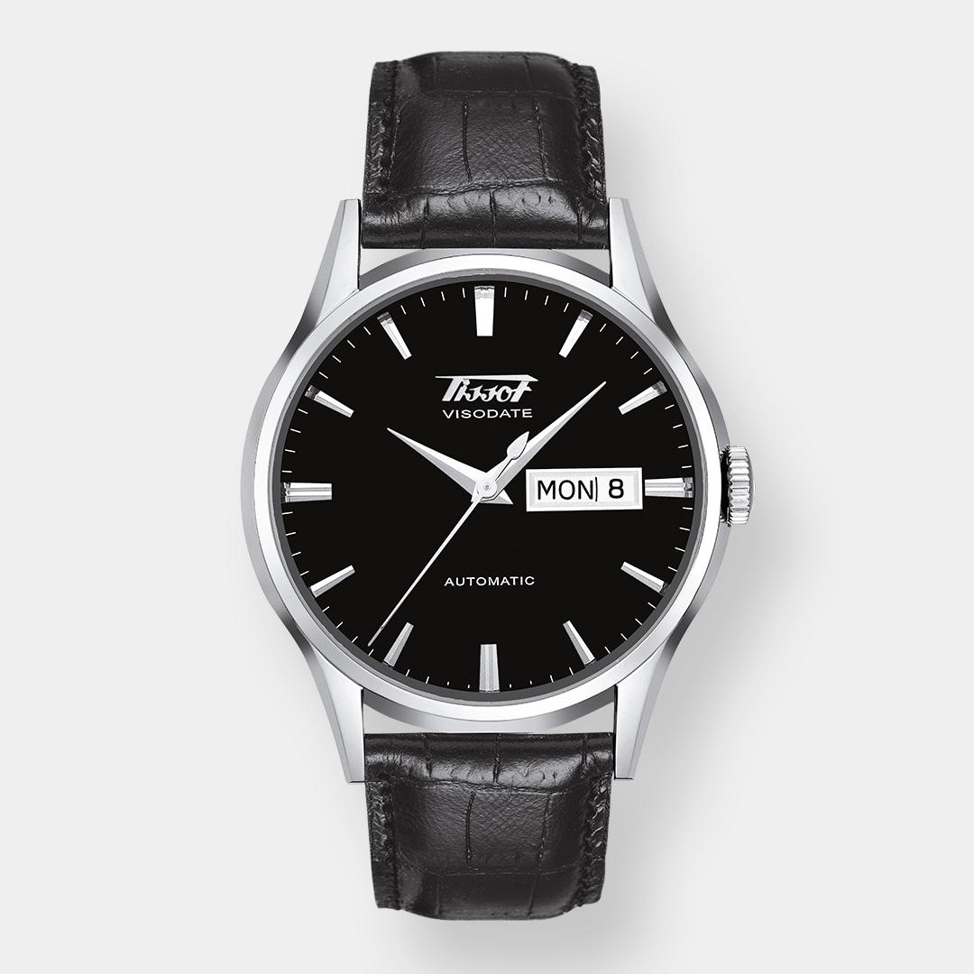 tissot heritage visodate automatic – schwarz 40mm stahl