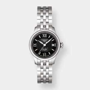 tissot le locle automatic – schwarz 25mm edelstahl silber
