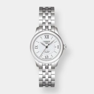 tissot le locle automatic – weiß 25mm edelstahl silber