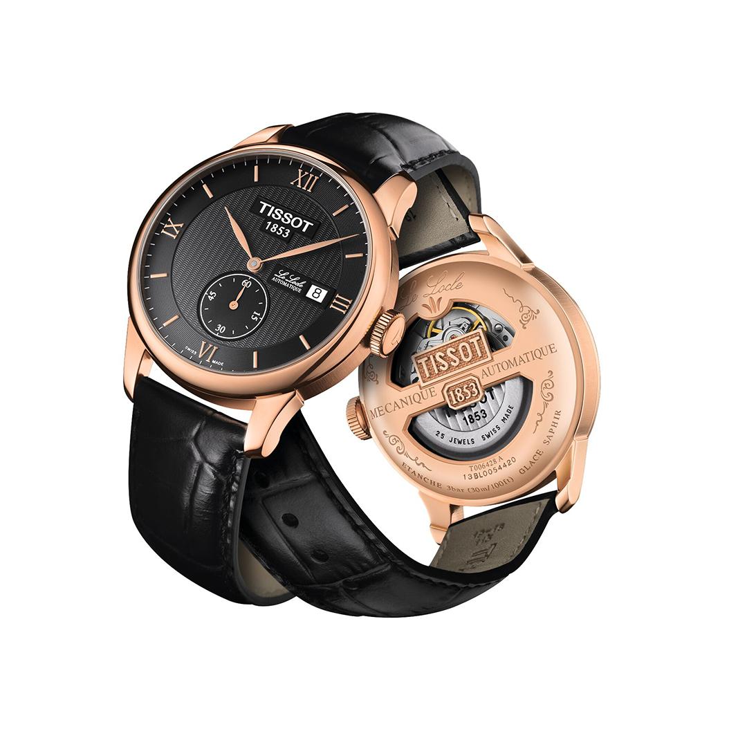 tissot le locle petite seconde – schwarz 39mm rosé pvd