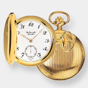 tissot savonnette mechanical – weiß 50mm gold messing