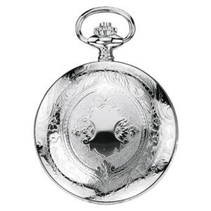 tissot savonnette mechanical – weiß 50mm mit edelstahl kette