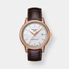 tissot t classic powermatic – weiß 40mm rosé leder