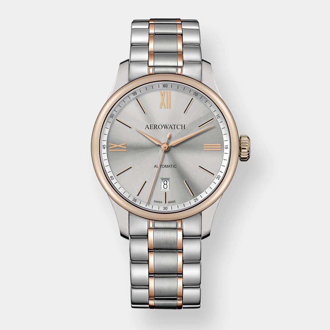 aerowatch renaissance automatik – silber 40mm bicolor