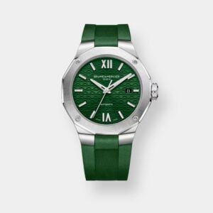 baume & mercier . riviera 10618 – grün 42mm kautschuk