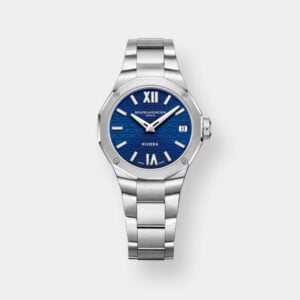 baume & mercier . riviera 10727 – blau 33mm quarz sommeruhr c