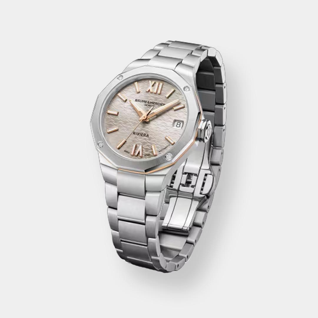 baume & mercier . riviera 10730 diamant 33mm automatik c
