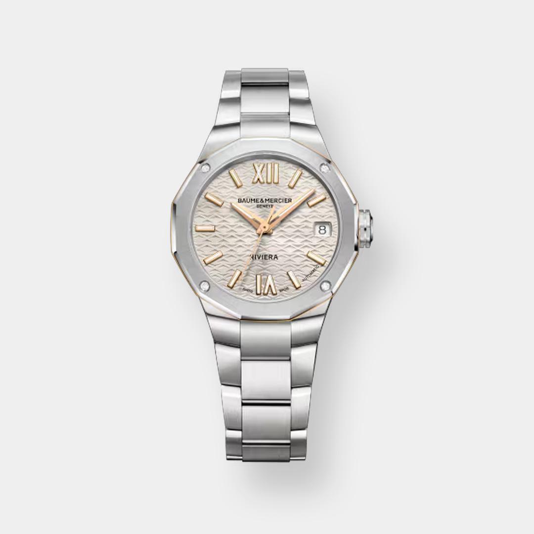 baume & mercier . riviera 10730 diamant 33mm automatik c