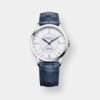 baume & mercier classima 10272 gmt – silber 40mm blau leder