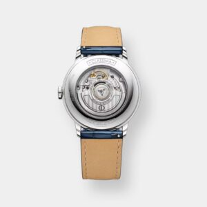 baume & mercier classima 10272 gmt – silber 40mm blau leder