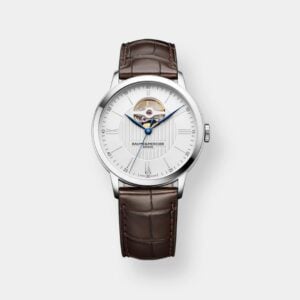 baume & mercier classima 10274 – silber 40mm braun leder