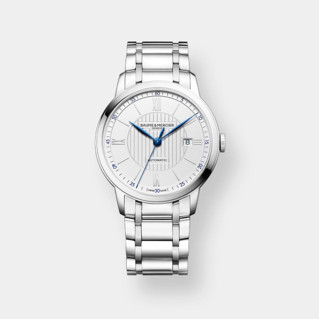 baume & mercier classima 10334 – silber 42mm edelstahl