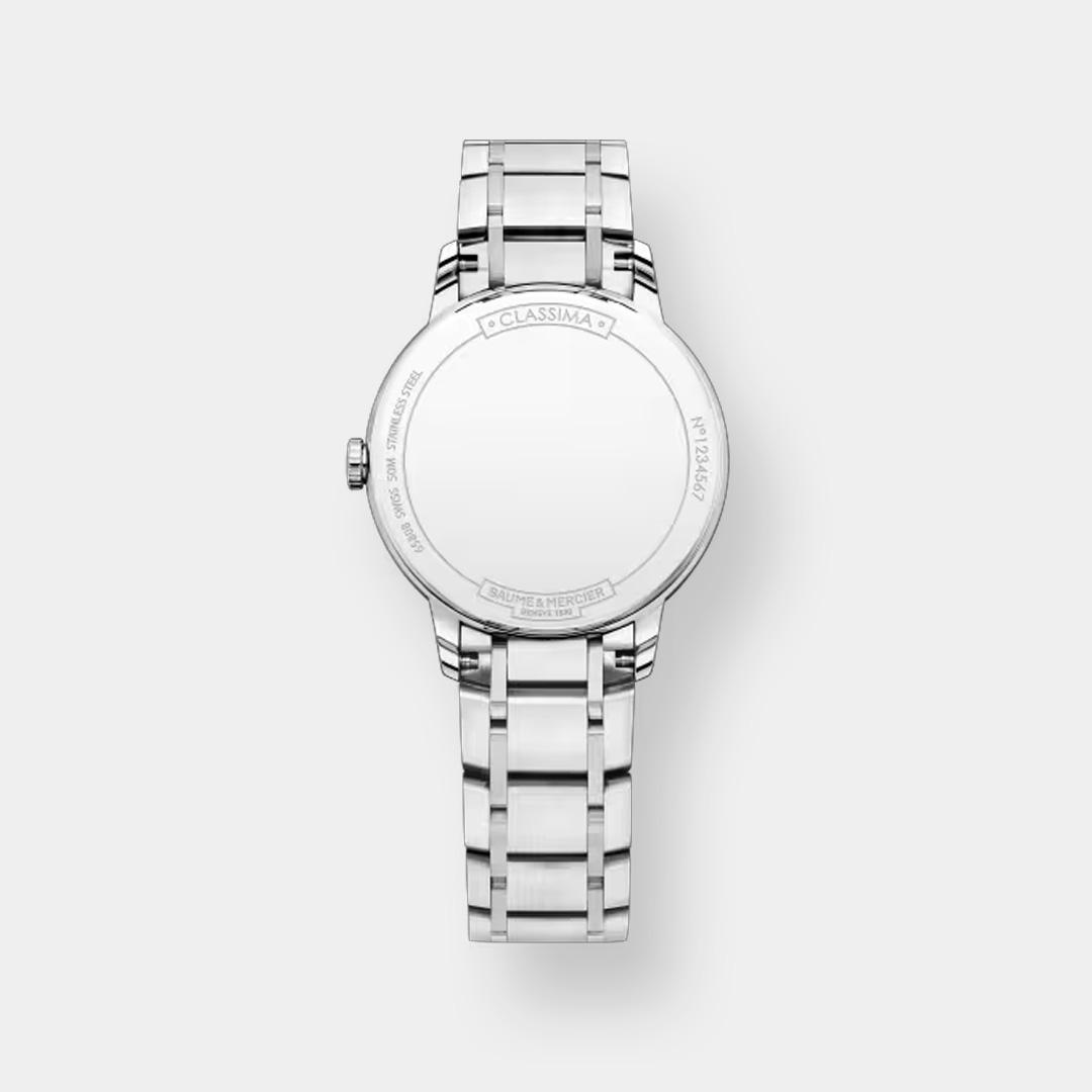 baume & mercier classima 10335 – weiß 31mm edelstahl quarz