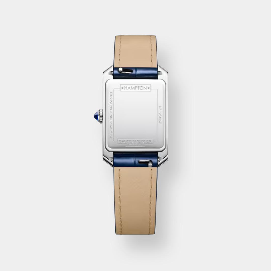 baume & mercier hampton 10709 – blau diamant quarz damen