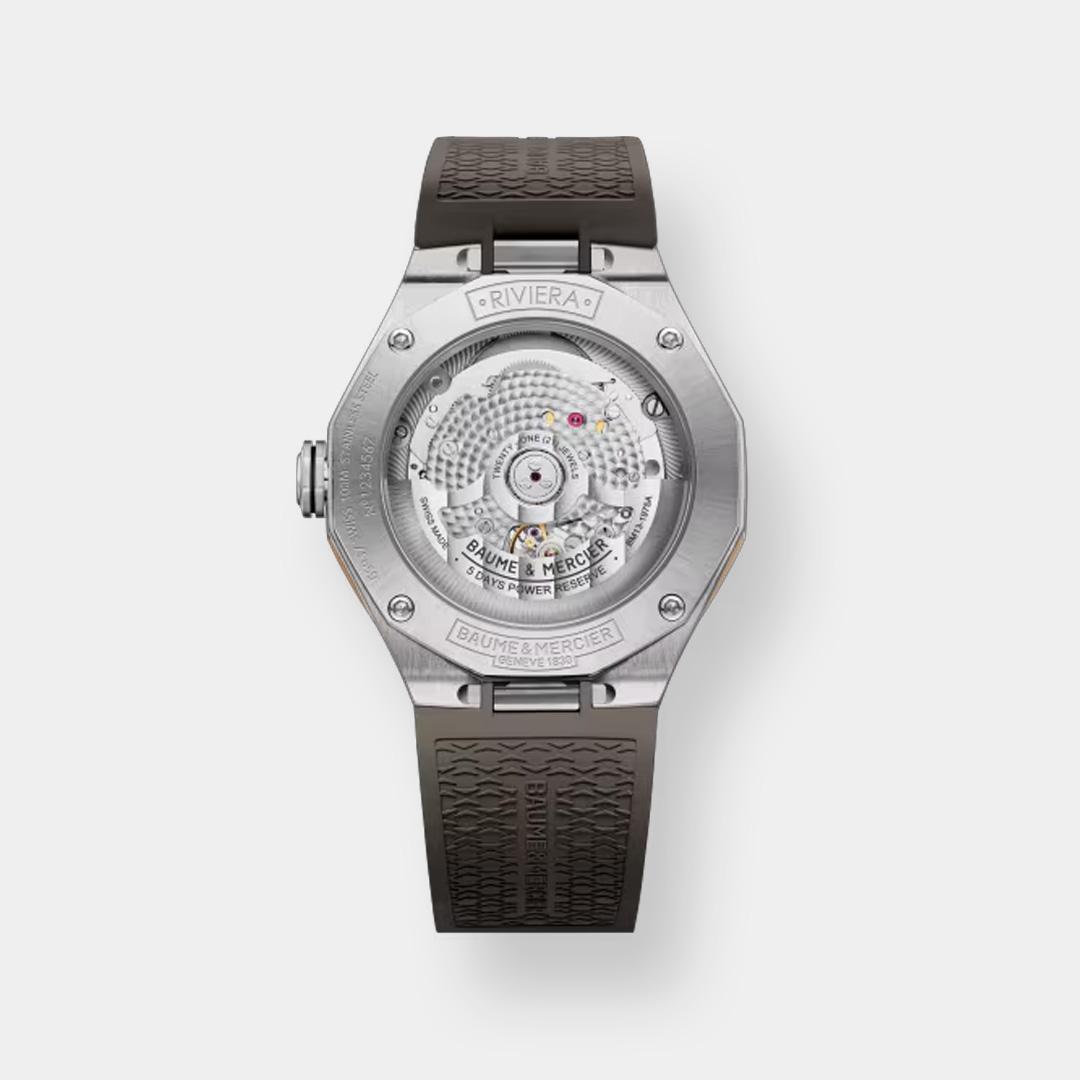 baume & mercier riviera 10720 – grau 39mm baumatic