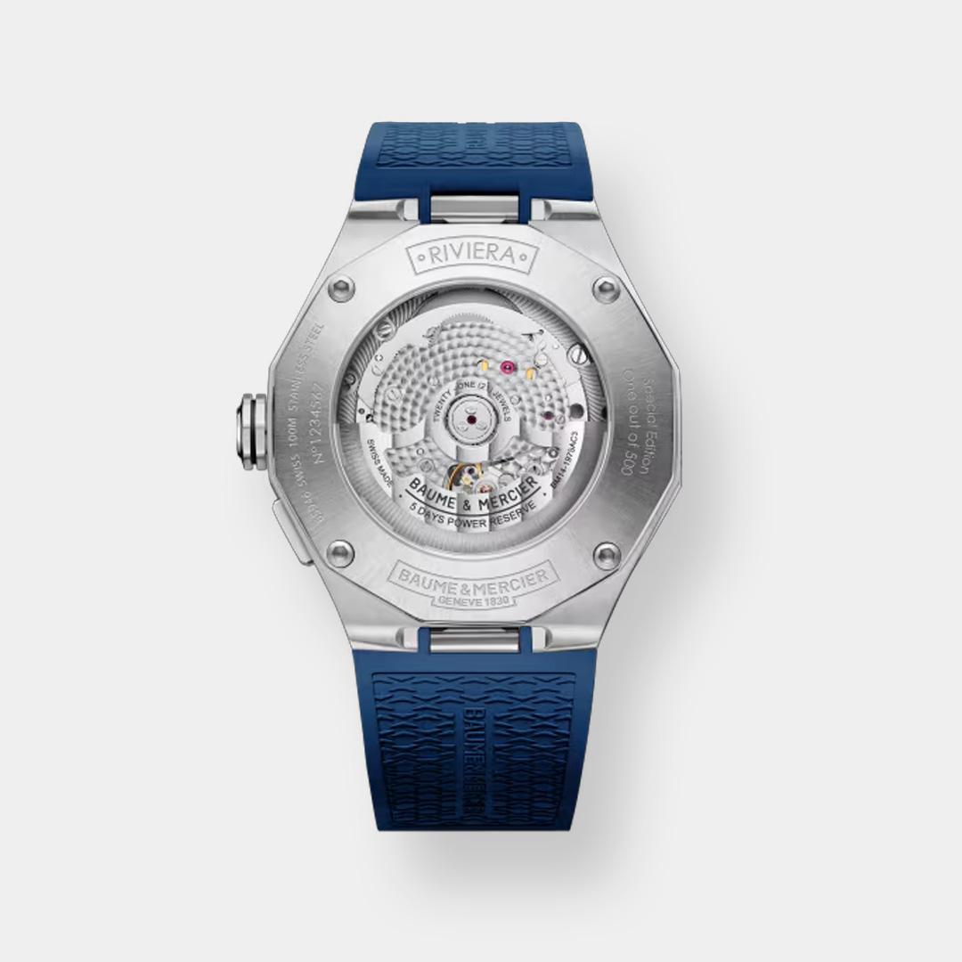 baume & mercier riviera 10761 – blau 43mm tideograph limit.