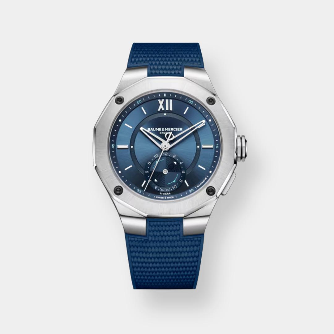 baume & mercier riviera 10761 – blau 43mm tideograph limit.