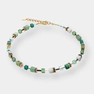 coeur de lion geocube® iconic precious kette grün – edle designkette