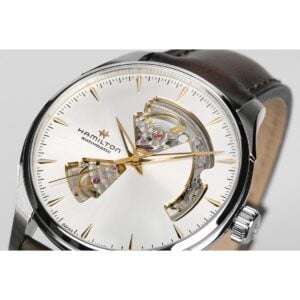 hamilton jazzmaster open heart 40mm – weißes zifferblatt