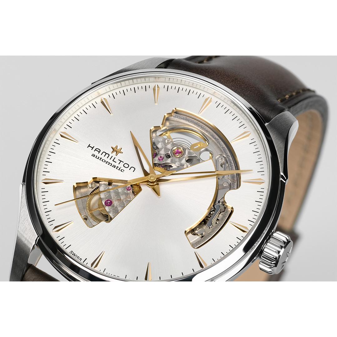 hamilton jazzmaster open heart 40mm – weißes zifferblatt