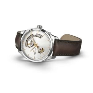hamilton jazzmaster open heart 40mm – weißes zifferblatt