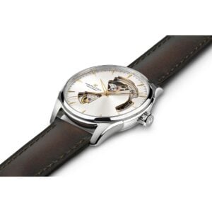 hamilton jazzmaster open heart 40mm – weißes zifferblatt