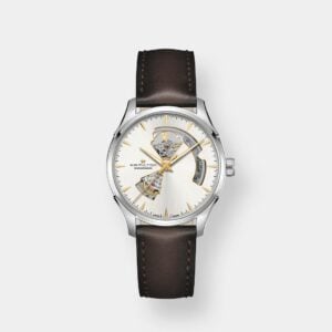 hamilton jazzmaster open heart 40mm – weißes zifferblatt