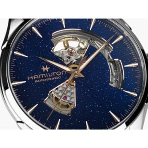 hamilton jazzmaster open heart 42mm blau automatik