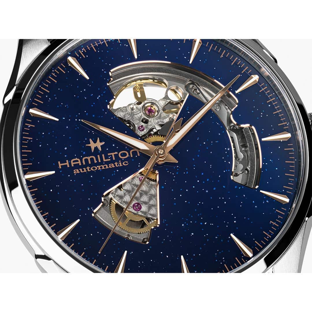 hamilton jazzmaster open heart 42mm blau automatik