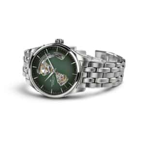 hamilton jazzmaster open heart automatik – grün 40mm edelstahl