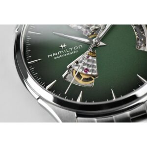 hamilton jazzmaster open heart automatik – grün 40mm edelstahl