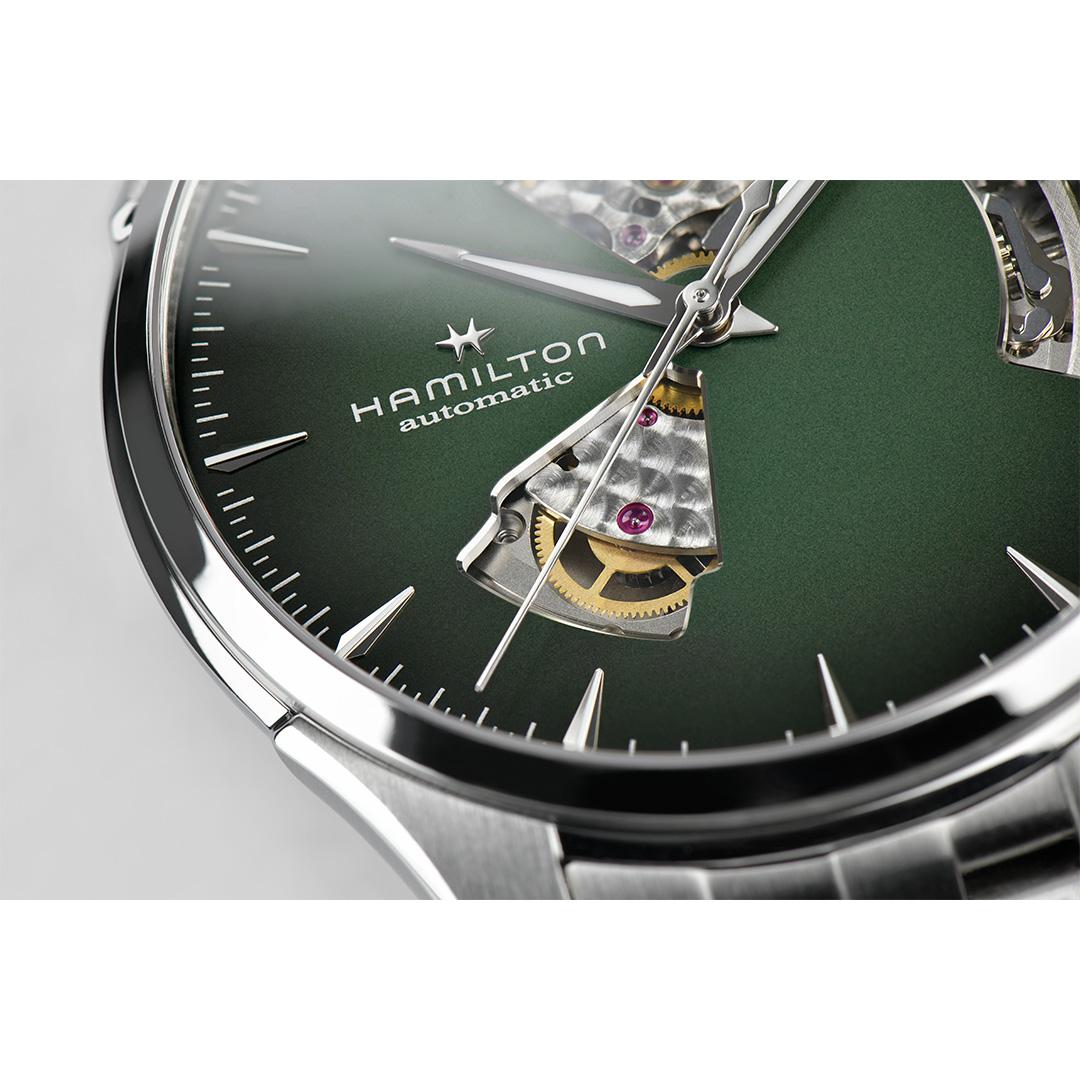 hamilton jazzmaster open heart automatik – grün 40mm edelstahl