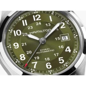 hamilton khaki field auto date – grün 42mm edelstahl