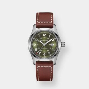 hamilton khaki field auto date – grün 42mm edelstahl