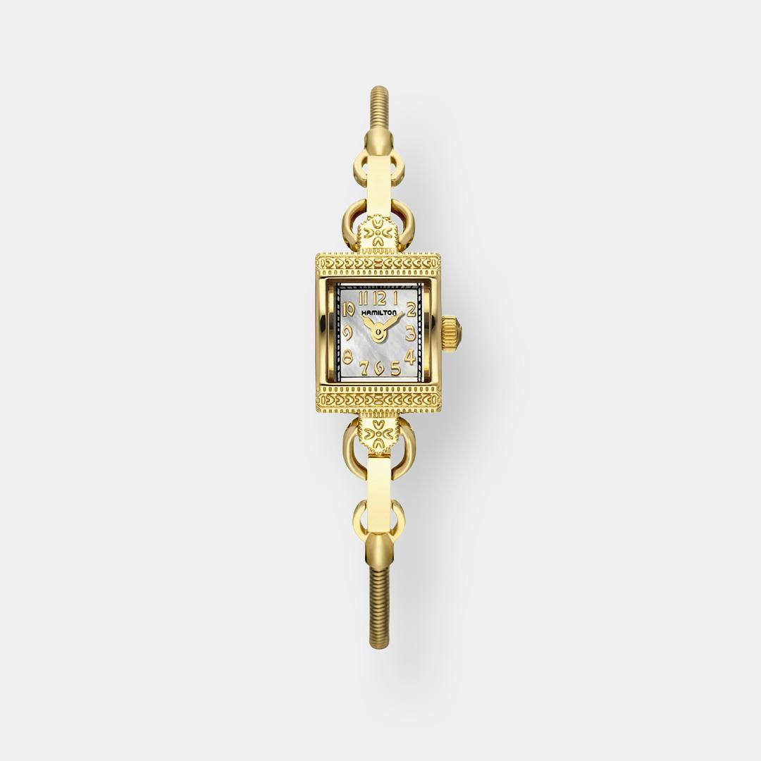 hamilton lady hamilton vintage quarz – gold 15mm edelstahl