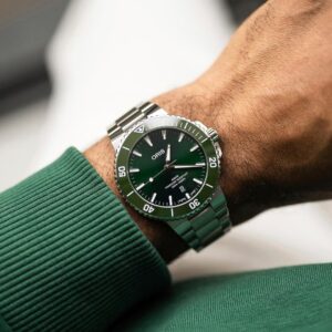 oris aquis date – grün 43.5mm edelstahl automatik