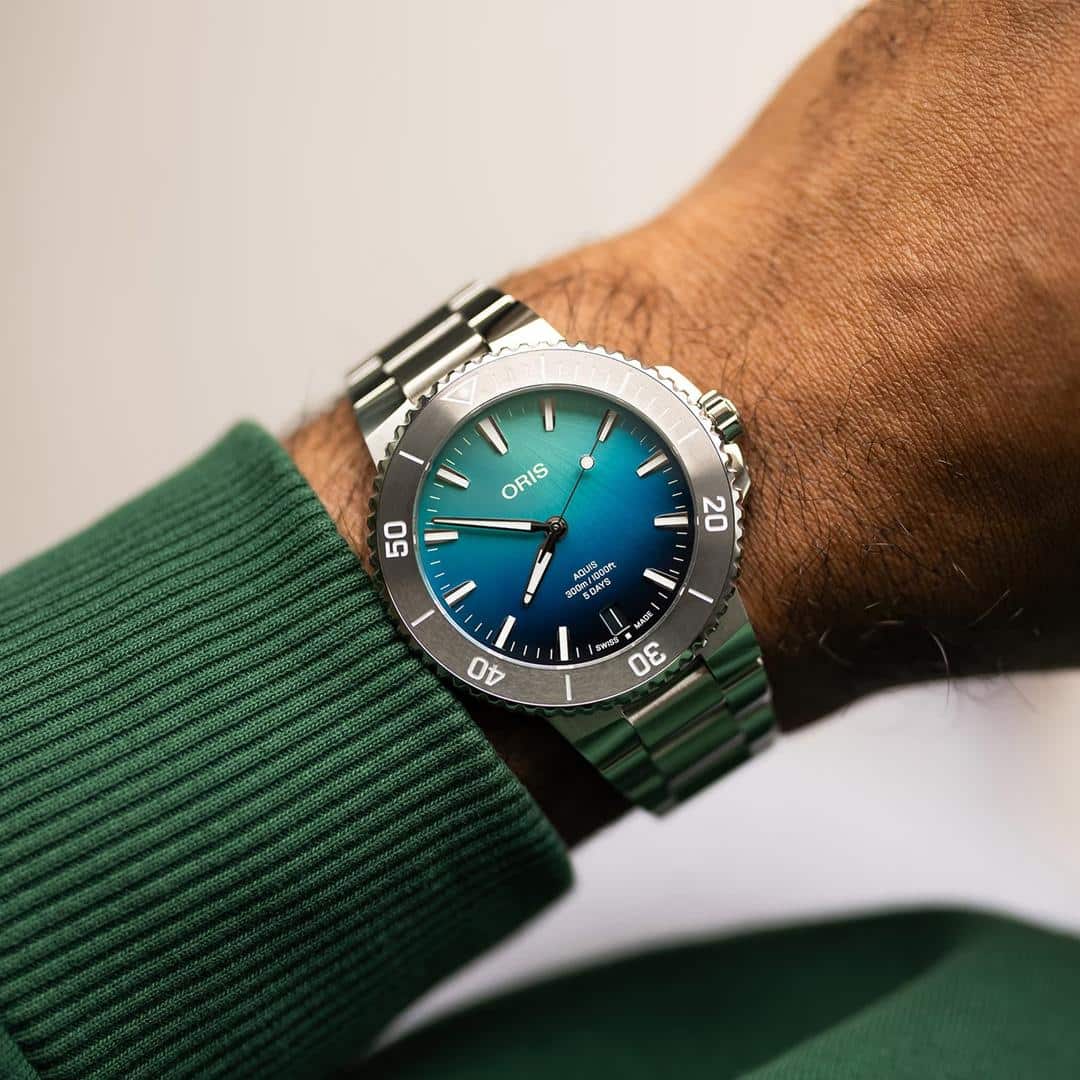 oris aquis great barrier reef iv – blau 43.5mm edelstahl