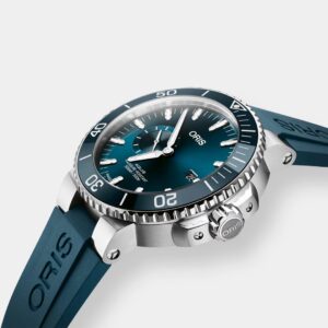 oris aquis small second date – blau 45.5mm edelstahl