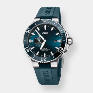 oris aquis small second date – blau 45.5mm edelstahl