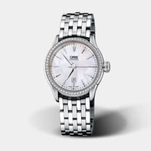 oris artelier date – diamanten 31mm perlmutt