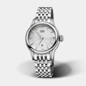 oris artelier date – grau 31mm edelstahl