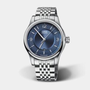 oris classic date – blau 42mm edelstahl