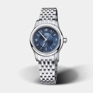 oris classic date – blau edelstahl automatikuhr