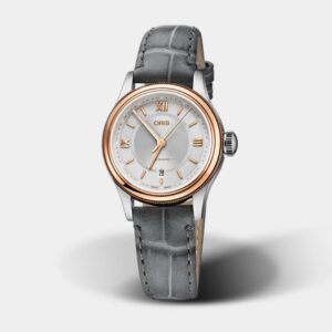 oris classic date – roségold 28.5mm edelstahl
