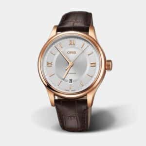 oris classic date – roségold 42mm edelstahl